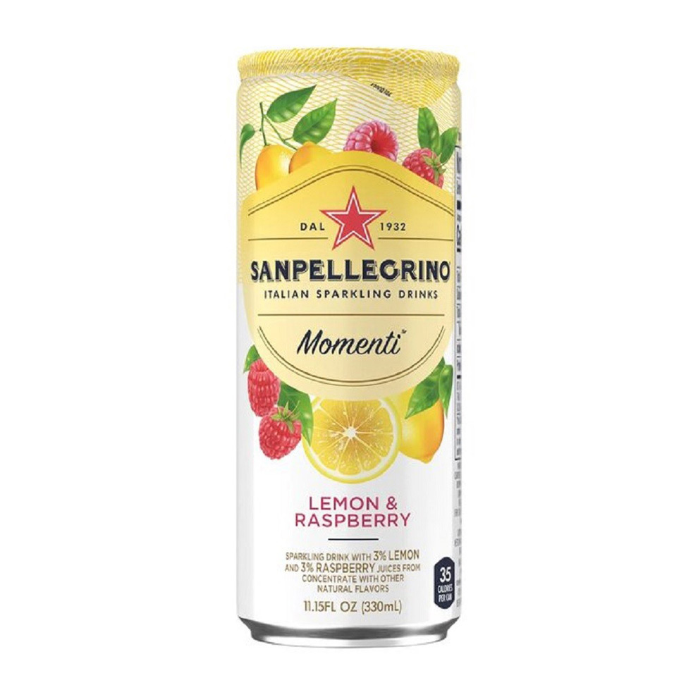Напиток газированный Sanpellegrino Momenti Lemon & Raspberry, 0.33 л